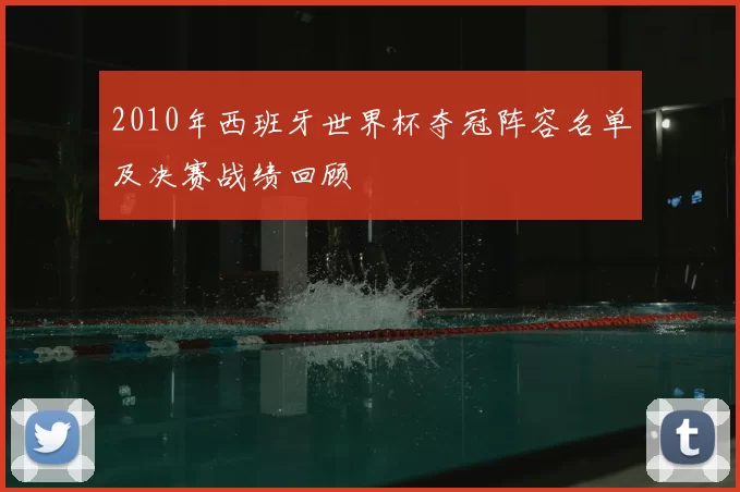 2010年西班牙世界杯夺冠阵容名单及决赛战绩回顾